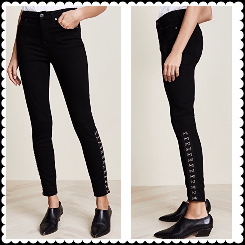 7 FOR ALL MANKIND The High Waist Skinny Ankle Jeans 27 NEW!